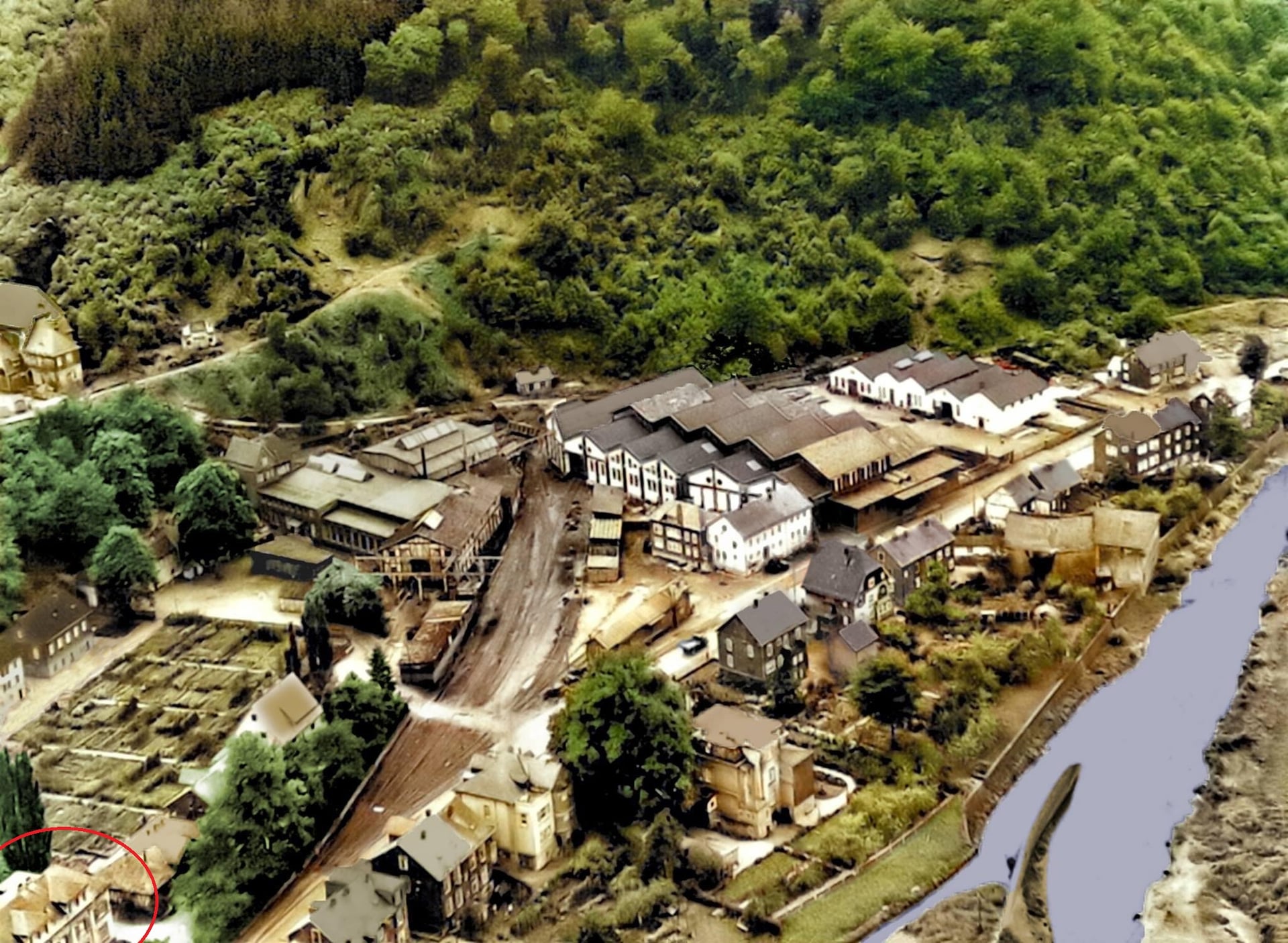 Historische Aufnahme: 1915 oder später · Haus Eisenzecher Zug Markiert (Eiserfeld)