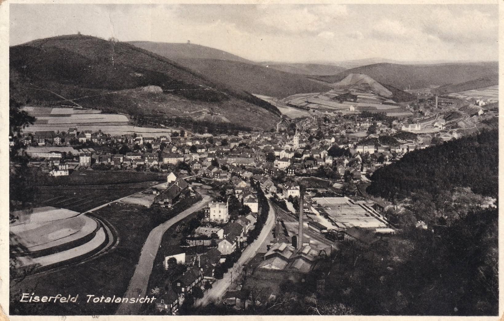 Historische Aufnahme: 1927 · Eiserfeld Totalansicht Original (Eiserfeld)