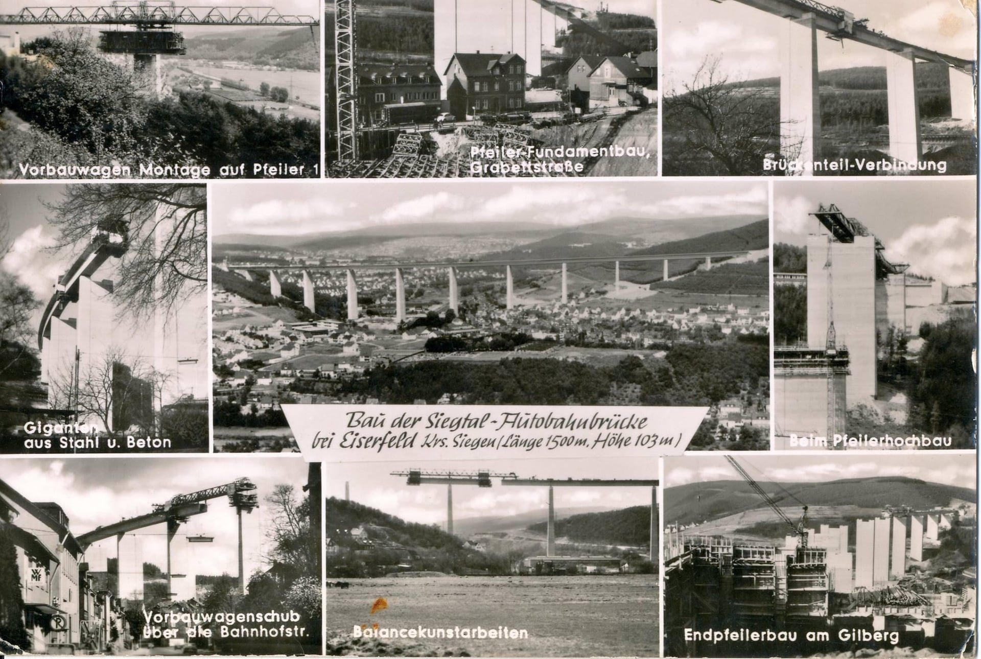 Bau der Eiserfelder Brücke, 1964–1969